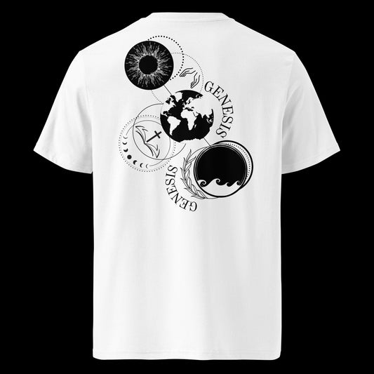 Genesis unisex white t-shirt